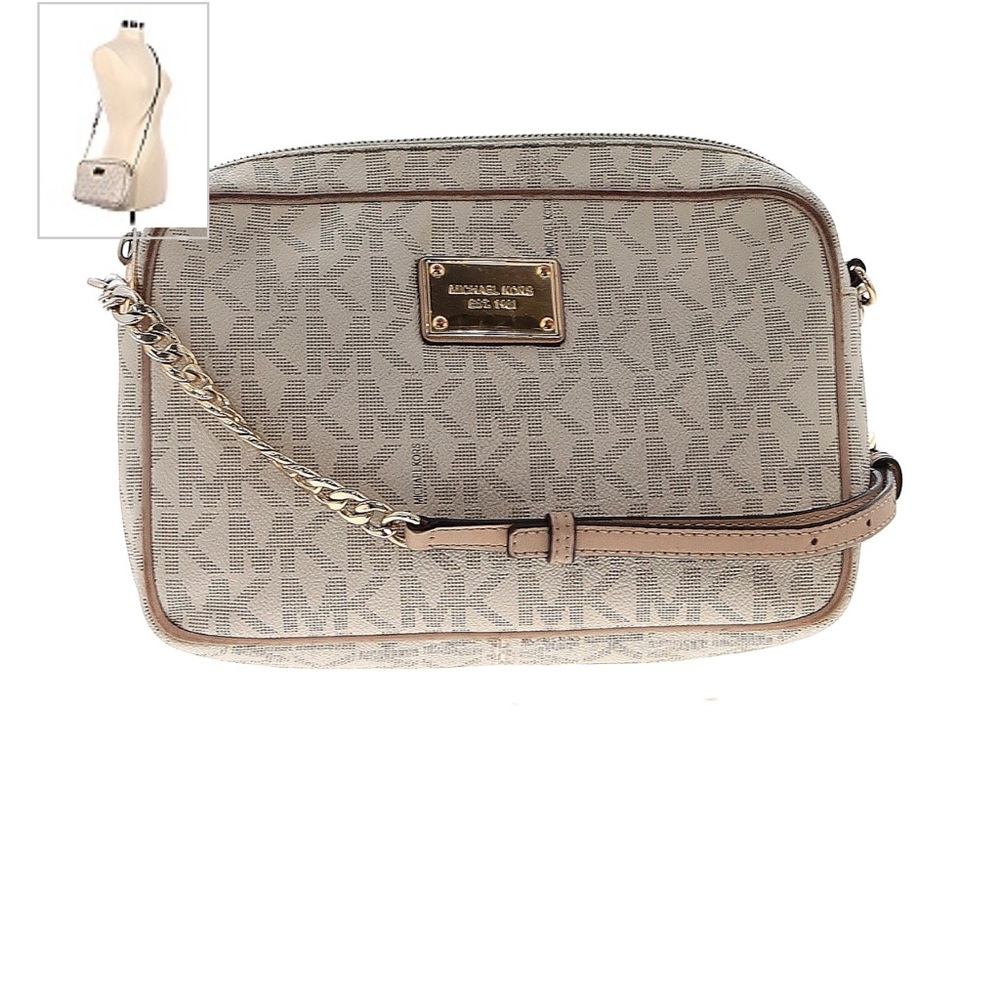 Michael Kors Monogram Beige Crossbody Bag